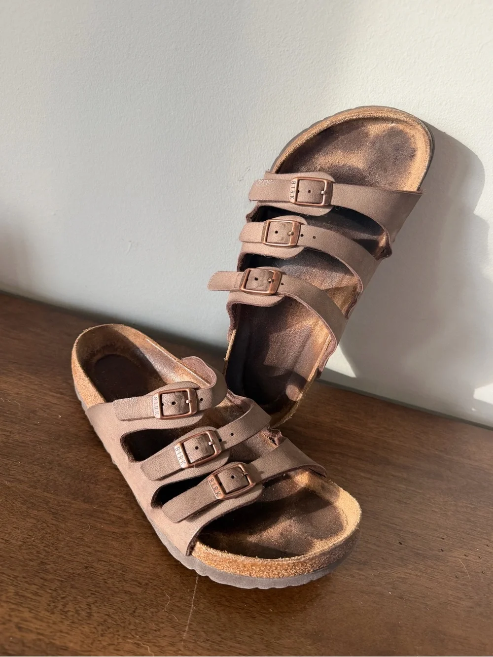 Birkenstock Kids Triple-Strap Sandals in Brown
